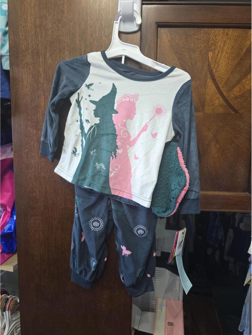 2t brand new wicked pajamas with socks.Item 594